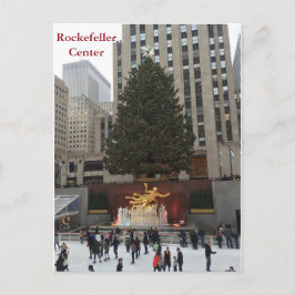 NYCロックフェラーセンタースケートクリスマスポストカード シーズンポストカード