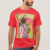 NYCワイシャツヴィンテージ旅行ポスター自由の女神 Tシャツ (正面)