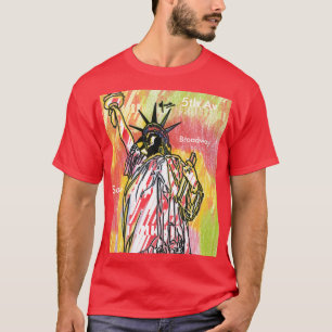 NYCワイシャツヴィンテージ旅行ポスター自由の女神 Tシャツ