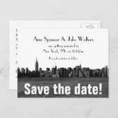 NYCワイドスカイラインが日付を保存 案内ポストカード (正面/裏面)