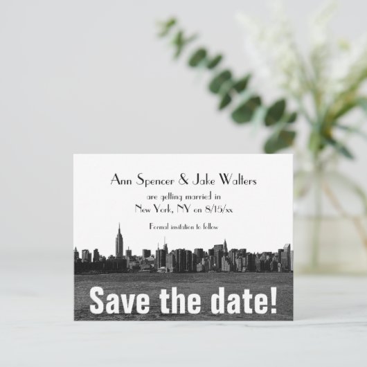 NYCワイドスカイラインが日付を保存 案内ポストカード (スタンド正面)