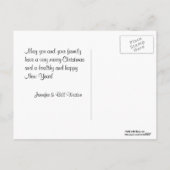 NYCワイドスカイラインエッチングBWクリスマスホリデー2 シーズンポストカード (裏面)