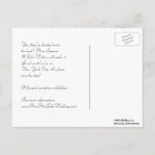 NYCワイドスカイラインエッチングBWダークレッド日付を保存 案内ポストカード (裏面)