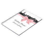 NYCワイドスカイラインエッチングBWピンクプランナー ノートブック (左側)