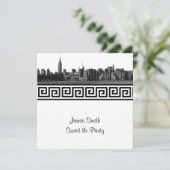 NYCワイドスカイラインエッチングBW GKSweet sixteenSQ 招待状 (スタンド正面)