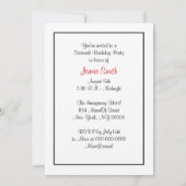 NYCワイドスカイラインエッチングSweet sixteen 招待状 (裏面)