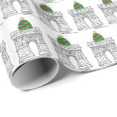 NYCワシントンスクエアアーチクリスマスニューヨークシティ ラッピングペーパー (ロールコーナー)