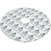 NYCワシントンスクエアアーチグリニッジビレッジツリー ブラッシュドポリエステルツリースカート (アングル)