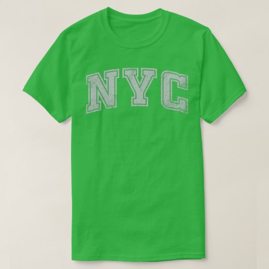 NYCヴィンテージタイポグラフィ Tシャツ (デザイン正面)
