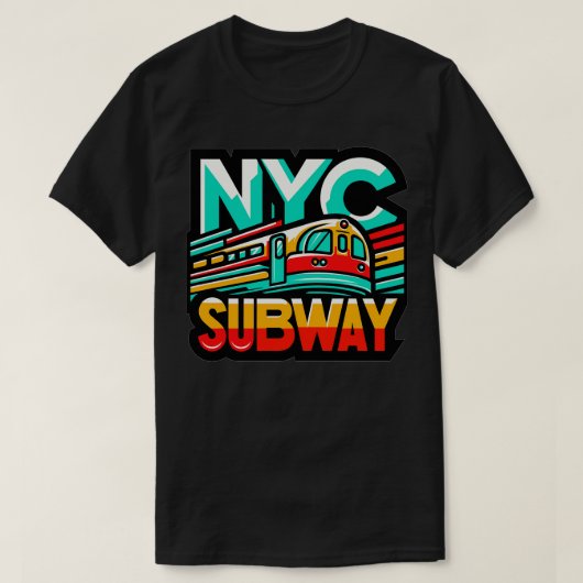 NYC地下鉄3 Tシャツ (デザイン正面)