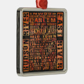 NYC地区オレンジ メタルオーナメント (右)