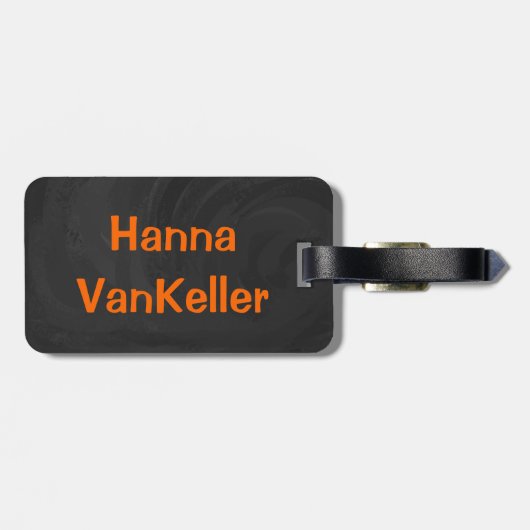 NYC地区オレンジ ラゲッジタグ (裏面横)