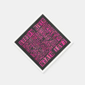 NYC地区ホットピンク スタンダードカクテルナプキン (角)