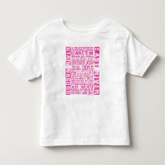 NYC地区ホットピンク トドラーTシャツ (正面)