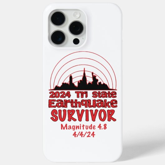 NYC地震サバイバル トリーステート 2024 Case-Mate iPhoneケース (裏面)