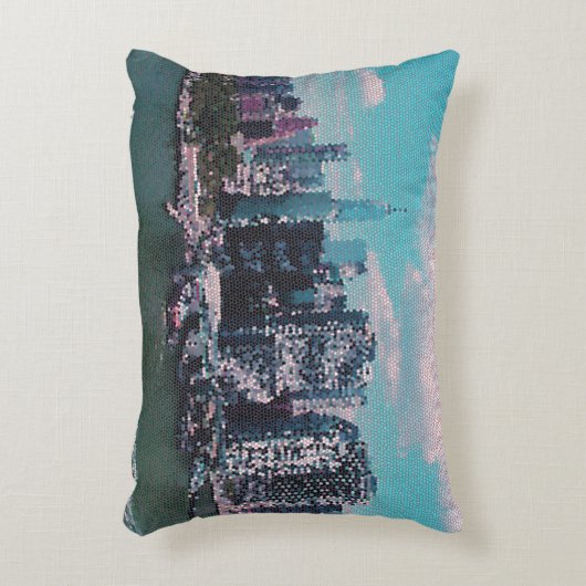 NYC大きいAppleの小さい点の写実的なスタイル アクセントクッション (正面(垂直))