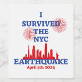 NYC生き延び地震2024年4月5日 ワインラベル (シングルラベル)