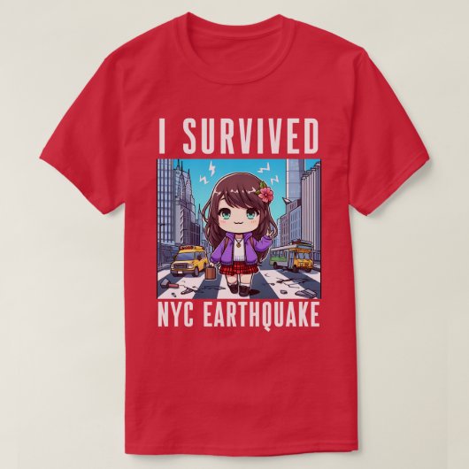 NYC生き延び地震2024 3 Tシャツ (デザイン正面)