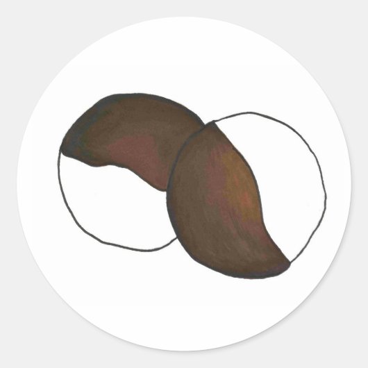 NYC白黒クッキーニューヨークグルメCookie ラウンドシール (正面)