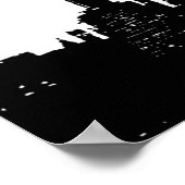 NYC白黒マンハッタンシルエットポップ・アートのアート ポスター (角)