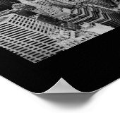 NYC白黒レッドヴィンテージマンハッタン ポスター (角)