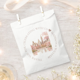 NYC結婚のダスティピンクの水の色カスタムNYC フェイバーバッグ