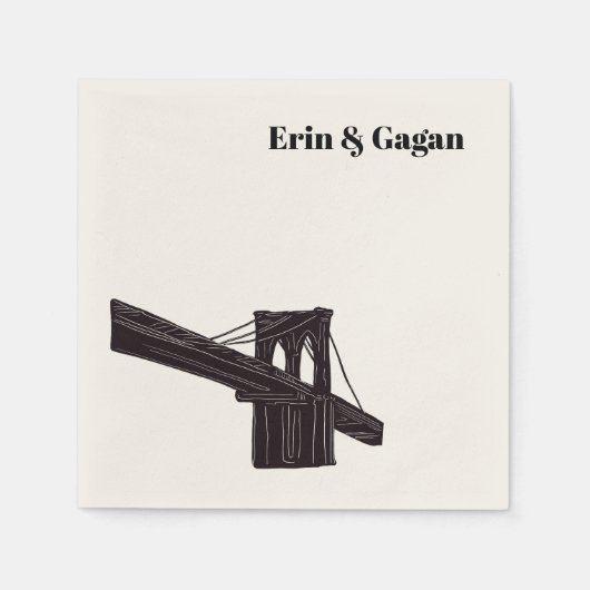 NYC結婚のナプキン スタンダードカクテルナプキン (正面)