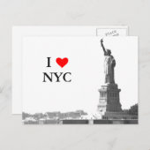 NYC自由の女神が大好きカスタムヴィンテージ ポストカード (正面/裏面)