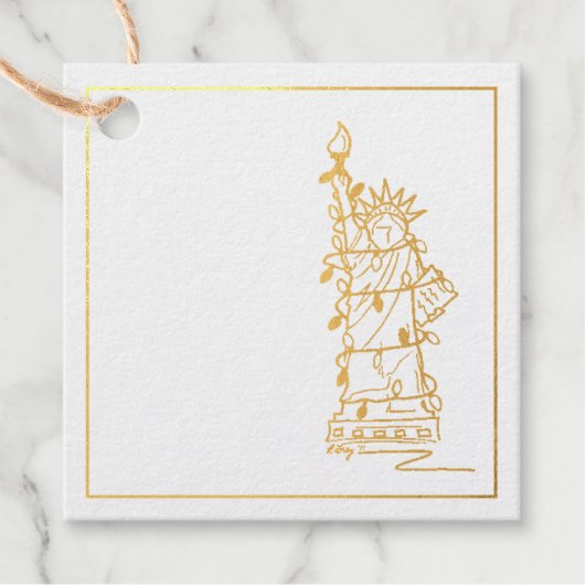 NYC自由の女神クリスマスハヌッカホリデー フェイバータグ (正面)