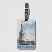 NYC自由の女神&マンハッタンラゲッジタグ ラゲッジタグ (正面縦)