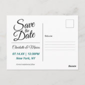 NYC自由ヴィンテージ旅行像は日付を保存 ポストカード (裏面)