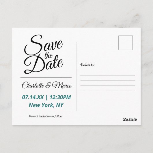 NYC自由ヴィンテージ旅行像は日付を保存 ポストカード (裏面)