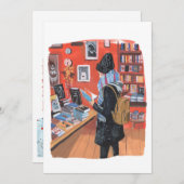 NYC読書店の冬 招待状 (正面/裏面)