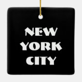 NYC超高層ビルパープルエンパイアステート建物ナイト セラミックオーナメント (裏面)