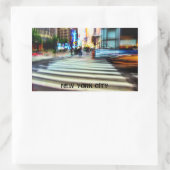 NYC通り抽象芸術シール 長方形シール (バッグ)