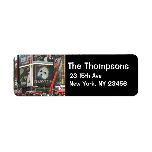 NYC郵送差出人住所ラベル ラベル (正面)