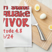 NYC震生き延び震トリ州2024 キッチンタオル (四つ折り)