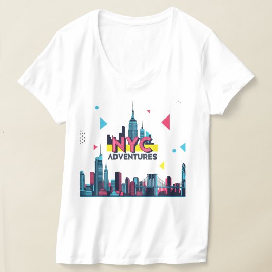 NYC鮮やか Tシャツ (レイダウン)