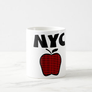 NYC -すべての5つの自治区が付いている大きいApple コーヒーマグカップ