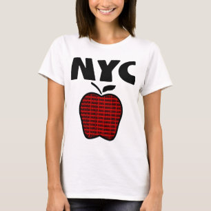 NYC -すべての5つの自治区が付いている大きいApple Tシャツ