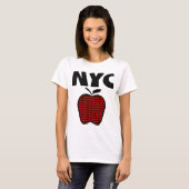 NYC -すべての5つの自治区が付いている大きいApple Tシャツ (正面フル)
