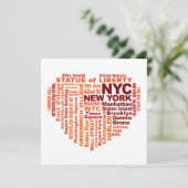 NYC への招待 - カスタマイズ可能！ 招待状 (スタンド正面)