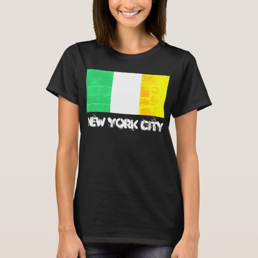 NYC アイルランド系文化の旗 Tシャツ (正面)