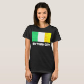 NYC アイルランド系文化の旗 Tシャツ (正面フル)