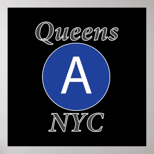 NYC クイーンズ Aトレイン ポスター (正面)