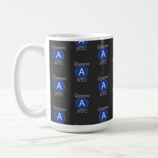 NYC クイーンズ A トレイン コーヒーマグカップ (左)