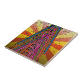 NYC -サイケデリックフラットアイロン建物A2のトップ タイル (側面)