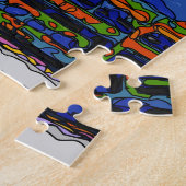 NYC:サイケデリックブルックリン・ブリッジ#2 ジグソーパズル (側面)