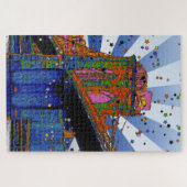 NYC:サイケデリックブルックリン・ブリッジ#2 ジグソーパズル (横)