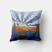 NYC:サイケデリック ESBワイド・スカイライン・ビュー クッション (裏面)